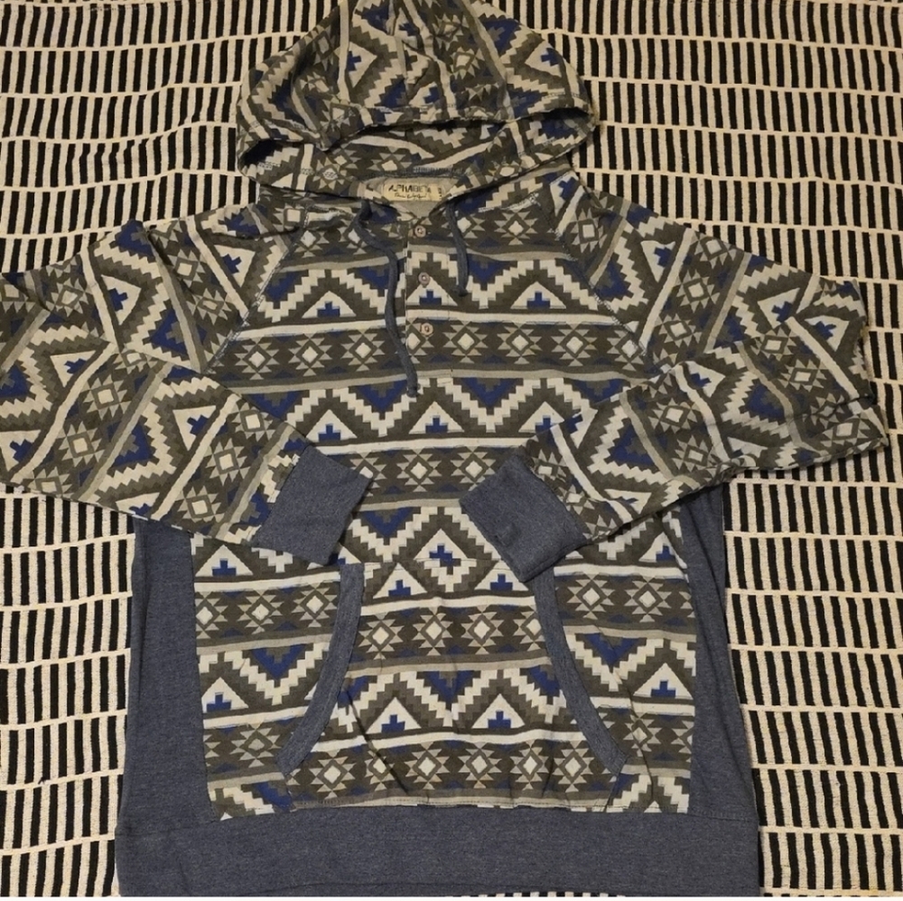 Alpha Beta Aztec Lightweight Hoodie